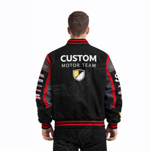 Veste de sport automobile pour homme, veste bomber personnalisée pour équipe de course, veste streetwear vintage avec patchs - Product Image 5