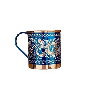Vente en gros usine – Meilleure qualité – Tasse Moscow Mule en laiton 100 % cuivre, style vintage, écologique, avec logo personnalisé, cadeau d'affaires - Product Image 2