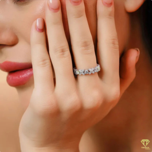 Luxury Flower Shape Lab Grown Diamond <b>Ring</b> In <b>925</b> Sterling <b>Silver</b> Elegant Wedding Band Jewelry For Women - Product Image 1