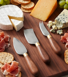 <b>Cheese</b> <b>Knife</b> <b>Set</b> Stainless Steel Blade With Wooden Handle Durable <b>Cheese</b> Tools For Kitchen Use Dining And Restaurant Use - Product Image 5