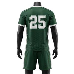 Ensemble d'uniformes de lacrosse unisexe vert et blanc, maillot et short en polyester, coupe athlétique, vêtements de sport légers pour équipe, tenue de match - Product Image 2