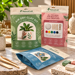 EcoRev Air Dry Clay Kit Natural Non Toxic Resealable Craft Set with Zipper Top for Creative Projects and Gifts - Product Image 5
