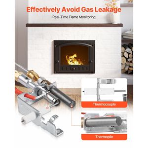 Kit di Assemblaggio Pilota Gas OE 14D0477 LPG8404 SRV14D0477, Ricambio per Accensione Caminetto Modello D0100X38RTT Lexington Forge Monessen - Product Image 3