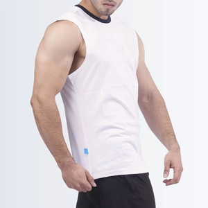 เสื้อกล้ามผ้าฝ้ายใส่สบายขายดีสำหรับผู้ชายใส่ออกกำลังกาย / เสื้อกล้ามผู้ชายปักลายโลโก้ - Product Image 3
