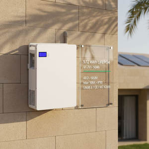 Batería de Almacenamiento de Energía Doméstica de 5 kWh, 51.2 V, 100 Ah, LiFePO4, para Almacenamiento de Energía Solar, Batería para Inversor - Product Image 1