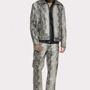 Survêtement en cuir pour homme 2026, manches longues, imprimé, uni, réversible, séchage rapide, haute qualité, pour usage décontracté - Product Image 1