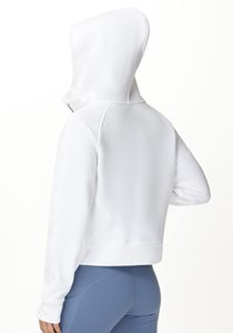 Sudadera con Capucha y Cremallera para Mujer, de Forro Polar, Color Rosa Sólido, Manga Larga, Transpirable, para Otoño - Product Image 2