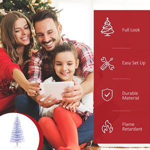 Albero di Natale Artificiale Douglas Fir Pre-Illuminato Alto 1,5m con Rami Realistici e Luci LED Multicolore in Fibra Ottica 180 Ti - Product Image 4