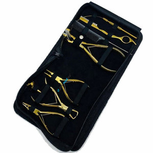 ชุดเครื่องมือต่อผมไมโครบีดแบบมืออาชีพ ยี่ห้อสินค้าสั่งผลิต  ใช้ซ้ำได้  ทำจากเหล็กกล้าไร้สนิมเกรดผ่าตัด  พร้อมที่หนีบเทปและแผ่นซิลิโคน - Product Image 4