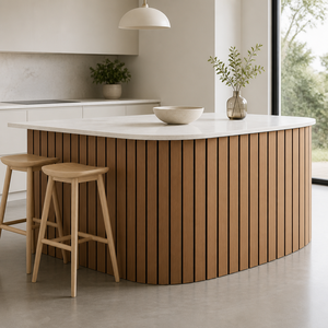 Panel Tambour de Madera Sólida Contemporáneo para Gabinetes de Cocina, Diseño Moderno, Panel Flexible de Madera Sólida Ecológico - Product Image 3