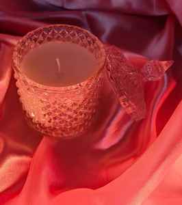 Pot à bonbons en cristal de diamant, bougie parfumée en cire de soja, artisanale, aromathérapie, design élégant, cadeau Diwali disponible, prix fabricant - Product Image 2