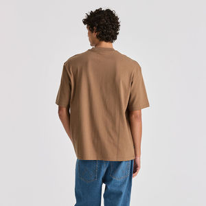 Camiseta de manga corta con estampado personalizado, de algodón transpirable, 100% algodón, 280GSM, para hombre, con hombros caídos, ropa para hombre. - Product Image 2