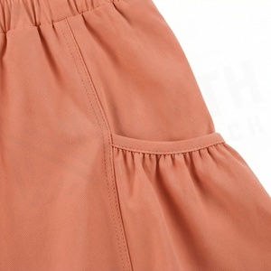 Women <b>Elastic</b> Waist Ruffle Shorts Solid Color Casual A-Line Summer Wear - Product Image 5