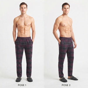 Pantalon de pyjama en flanelle à carreaux pour homme, taille élastique, 100% coton, pantalon de pyjama à carreaux pour homme, vêtements de nuit en flanelle avec poche - Product Image 6