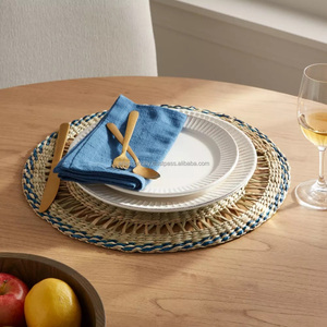 Best Choice Country Style Round <b>Seagrass</b> Table Mats Set Handmade Eco-Friendly Non-Slip <b>Placemat</b> Heat Resistant - Product Image 3