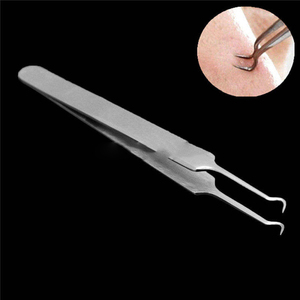 Stainless Steel Blackhead Tweezers Blackhead Remover <b>Extractor</b> Tool - Product Image 3