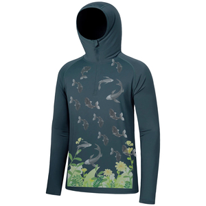 Sweat-shirt de pêche unisexe UPF 50 à manches longues, impression par sublimation, protection solaire anti-UV, polyester - Product Image 1