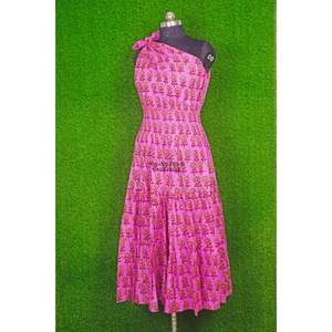 Vestido Maxi de Verano, Elegante y Dulce, para Mujer, con Hombros Descubiertos, Cintura Natural, Tejido de Algodón, Estampado Floral, Ajustado al Cuerpo - Product Image 5