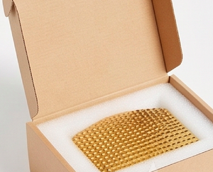 Handmade Glam Gold <b>Metal</b> Tissue Box With Elegant <b>Grid</b> Pattern Perfect For Stylish Home And Kitchenware Accessory Decor - Product Image 6