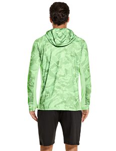 Chemises et hauts de pêche en polyester antibactérien UPF 50+ – Chemises de pêche performantes à capuche avec masque, légères et offrant une protection solaire - Product Image 2