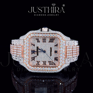 Reloj de Lujo 2026 con Diamantes Moissanite VVS, Acero Inoxidable y Esfera de Cristal, Diseñado para una Brillo Radiante, Premium e India - Product Image 2