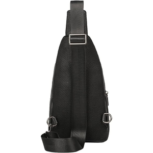 Bolso de pecho minimalista de PU, bolso de hombro con cierre de cremallera, antirrobo, uso diario, todas las estaciones, negro - Product Image 2