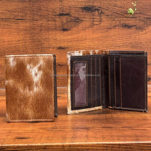 กระเป๋าสตางค์หนังแบบพับสองชั้นสำหรับทุกเพศกระเป๋าใส่บัตรเครดิตแบบพับสองชั้นหนังแท้กระเป๋าสตางค์ใส่บัตรเงินสดสำหรับทุกเพศ - Product Image 4
