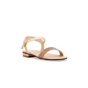 Sandale à talon doré pour fille, design fantaisie - Product Image 2