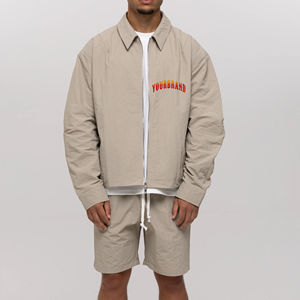 Conjunto de Dos Piezas Hecho a Medida, 100% Poliéster Taslan Arrugado, Peso Medio, Transpirable, Ecológico, Ropa Deportiva de Verano con Cordón Ajustable - Product Image 4