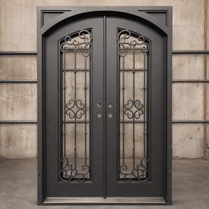 Puerta Exterior Moderna con Diseños de Hierro Forjado: Puerta de Entrada Personalizada Premium con Elegante Trabajo en Hierro y Durabilidad Duradera - Product Image 2
