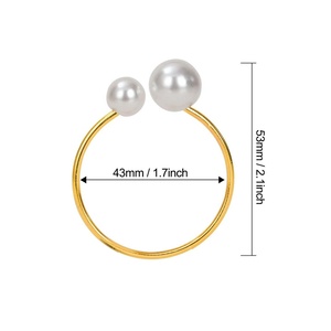 Luxury Beaded Napkin Ring Holder Decorative Metal Napkin Buckle for Hotel <b>Dining</b> Wedding Banquet <b>Table</b> Setting Bulk - Product Image 6