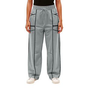 Pantalon de jogging cargo ample en molleton de coton grande taille pour femme – Qualité supérieure - Product Image 4