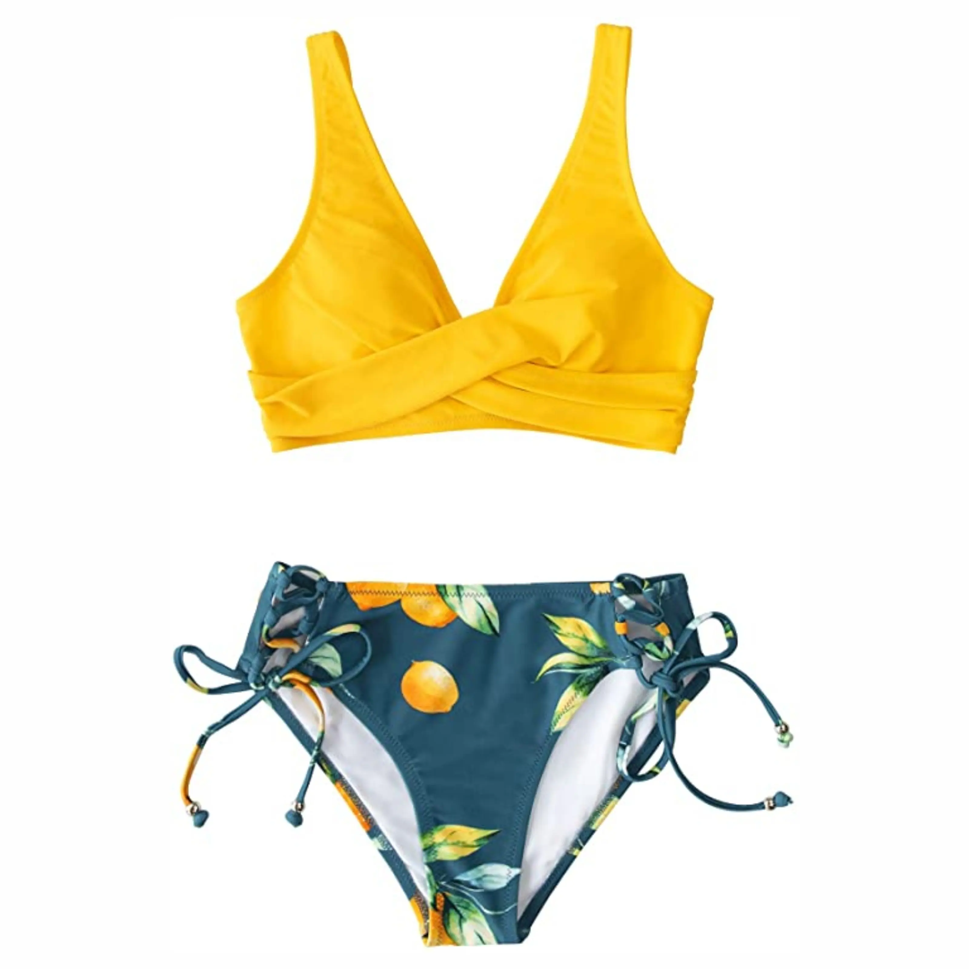 Tùy Chỉnh Của Phụ Nữ Beachwear Thăng Hoa In 2 Hai Mảnh Bikini Đôi Lót Vải Nhanh Khô Nylon Polyester Spandex