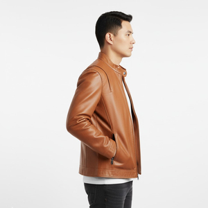Chaqueta de Cuero para Hombre, Diseño Refinado con Interior Suave, Detalles Personalizados, Prenda Exterior Casual y a la Moda, con Cuero Duradero - Product Image 2