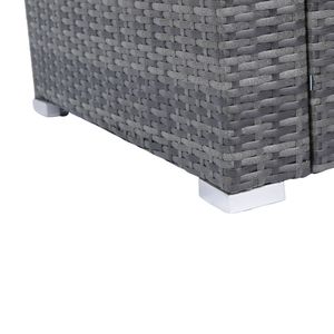 Set di Mobili da Esterno in Rattan Intrecciato a 8 Pezzi, Colore Grigio, con Scatola Portaoggetti, Cuscini, Divano Resistente ed Elegante - Product Image 2