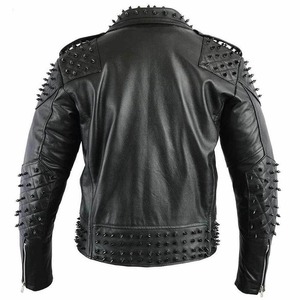 Chaqueta Acolchada de Cuero Marrón Ecológica para Hombre con Botones Metálicos, Estilo Urbano, Cierre de Cremallera, Cuello Alto y Forro de Spandex - Product Image 2