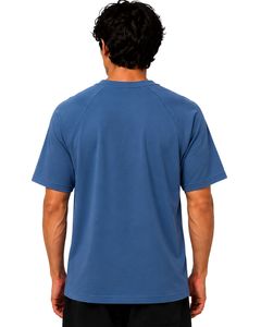 T-shirt bleu pour homme, manches courtes, col rond, uni, décontracté, streetwear, logo personnalisé, coupe ample, mode, doux, premium, été - Product Image 2