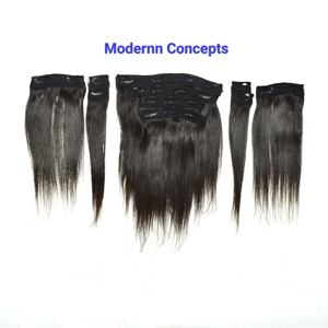 Extensiones de Cabello Humano Indio Virgen 100% Natural de la Mejor Calidad, con Cutícula Alineada, de 8 a 36 Pulgadas, Lisas, con Clip - Product Image 3