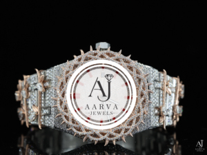 นาฬิกาข้อมือสแตนเลสสตีลหรูหรา AARVA JEWELS ขนาด 40 มม. หน้าปัดอนาล็อก คริสตัลแซฟไฟร์ สายรัดแบบผีเสื้อขนาด 20 มม. แฟชั่นสำหรับทุกเพศทุกวัย ดีไซน์โดดเด่น ระบบควอตซ์ - Product Image 1