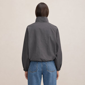 Trendy <b>Women's</b> Minimalist Windbreaker <b>Jacket</b> <b>Lightweight</b> Loose Fit Half Zip Outdoor Casual Sportswear - Product Image 2