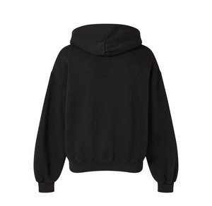 Men's Oversized Hooded <b>Sweatshirt</b> Solid <b>Black</b> Cotton French Terry Casual Pocket Hoodie Regular Fit Autumn Wear - Product Image 5