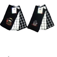 Serviette de cuisine brodée personnalisée design tissu marque emballage cadeau 100% coton Logo vente en gros fabricant en vrac