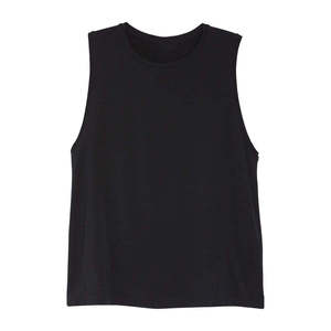 Women's <b>Black</b> Knitted Sleeveless <b>Tank</b> <b>Top</b> O-Neck Casual Breathable Solid Color <b>Top</b> - Product Image 6