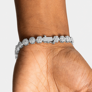 925 Sterling Silver Floral Cluster Moissanite Tennis Bracelet VVS D Color Luxury Flower Bracelet for Women - Product Image 3