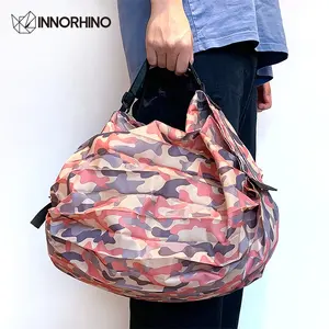 INNORHINO Designer Oxford Expandable Folding Shopping Bag Travel Bags Tote Bags