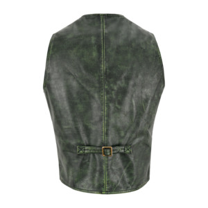 Chaleco de Cuero Genuino Encerado Vintage Personalizado para Hombre, Chaleco de Caza, Chaleco de Motero, Fabricante Mayorista OEM ODM - Product Image 5