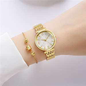 NW1311 Ensemble montre et bracelet pour femme avec affichage analogique et cadran serti de diamants - Product Image 1