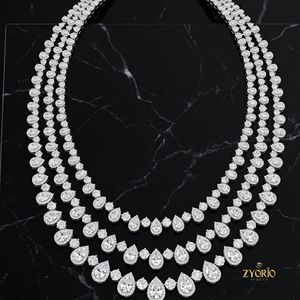 Cadena de tenis de moissanita personalizada 3 en 1 con corte de pera, estilo hip hop, con incrustaciones de circonitas, de plata 925 - Product Image 4
