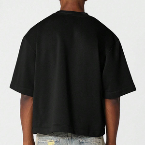 Camiseta blanca de manga corta con cuello redondo para hombre, corte regular, informal, de algodón, lisa, de color sólido, camisetas personalizadas para hombre - Product Image 4