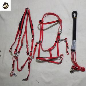 Brida de relleno EVA recubierta de PVC de caballo rosa de alta calidad, juego completo de resistencia con Hardware de latón, fabricante en la India - Product Image 3